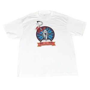 Vintage Saint Jude Bike-Athon T-Shirt XL White Bike Race Single Stitch